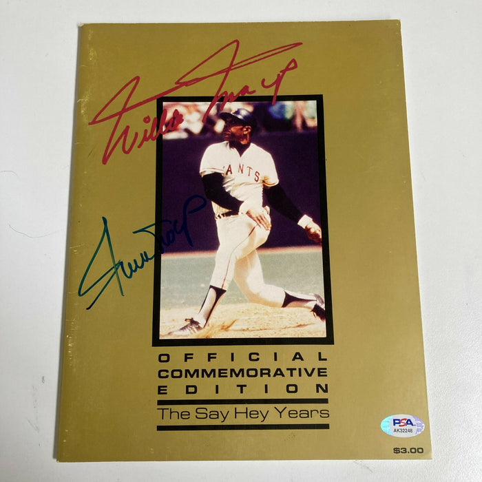 Willie Mays Signed Vintage Program "The Say Hey Years" With PSA DNA COA