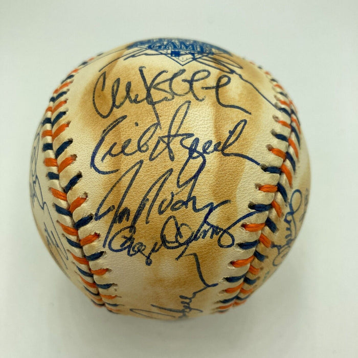 1992 All Star Game Team Signed Baseball Mark Mcgwire Kirby Puckett Cal Ripken Jr