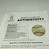 Mickey Mantle & Roger Maris Signed 1960's American League Cronin Baseball JSA