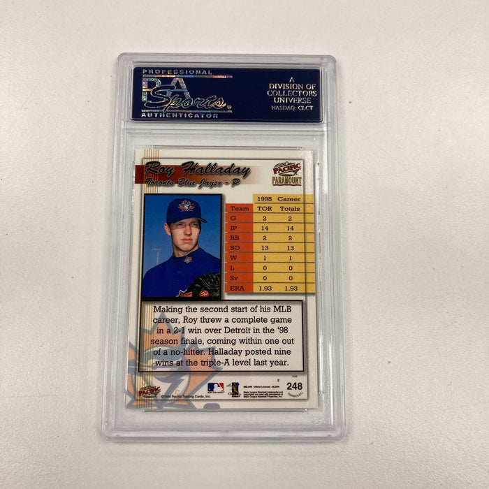 1999 Pacific Roy Halladay RC Signed Baseball Card Auto PSA DNA