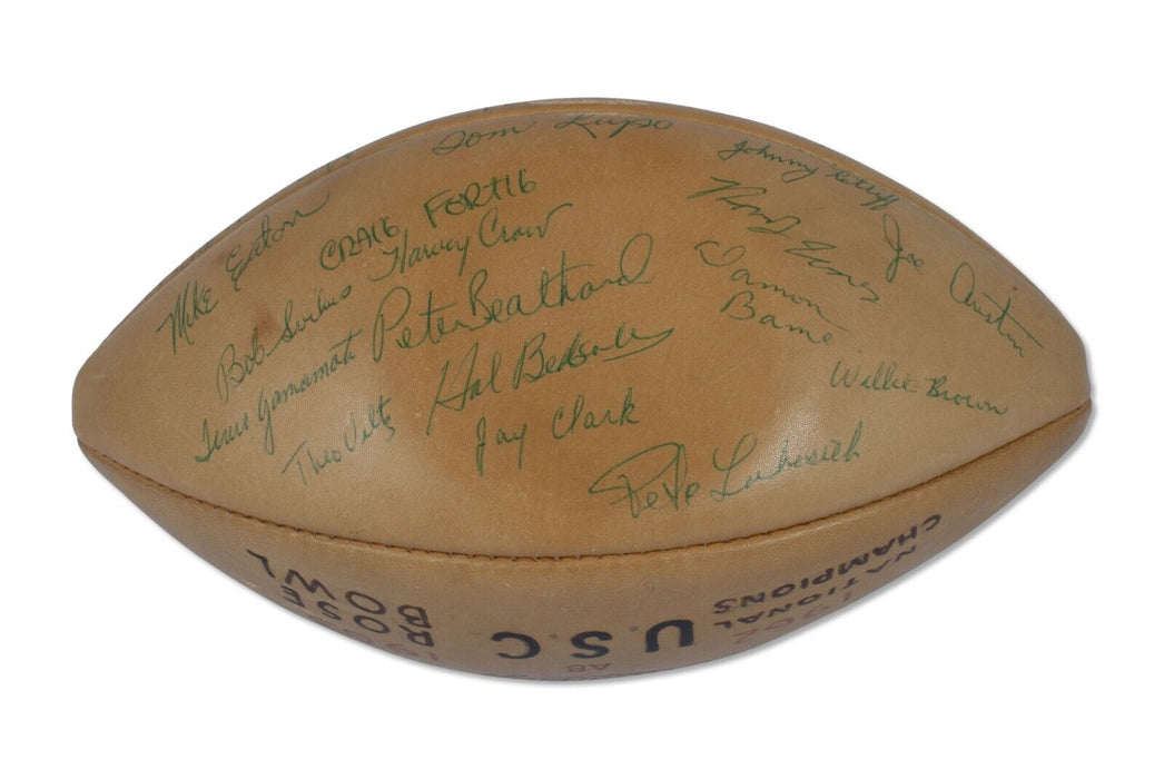 1962-1963 USC Trojans NCAA National Champions Team Signed Football Beckett COA