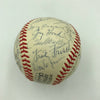 Joe Dimaggio Rube Marquard Frankie Frisch New York Legends Signed Baseball JSA