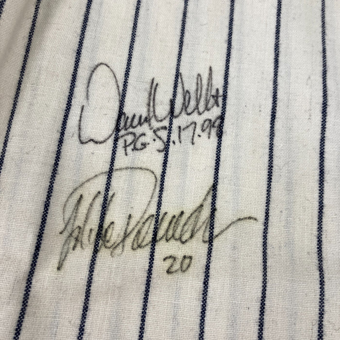 New York Yankees Perfect Game Signed Jersey Larsen Wells Cone Yogi Berra Beckett