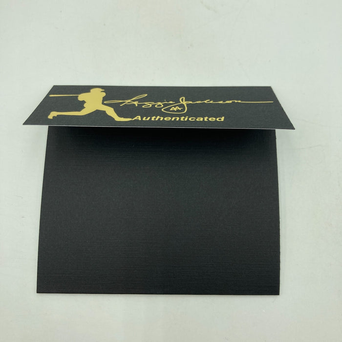 Frank Robinson Signed Heavily Inscribed Career STAT Baseball Reggie Jackson COA