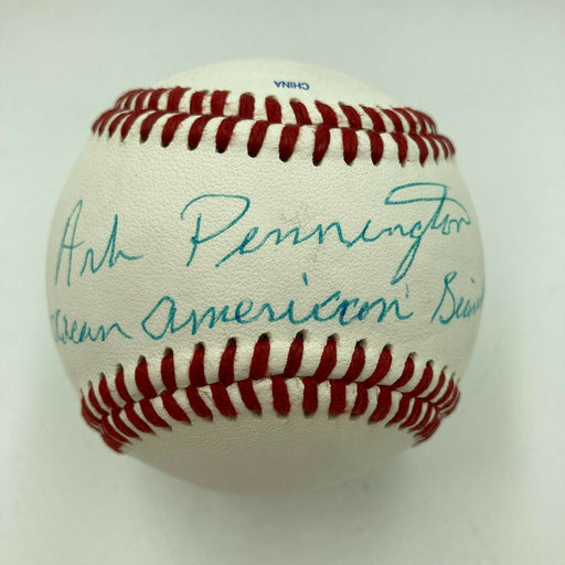 Art Superman Pennington Signed Baseball Negro League Legend JSA