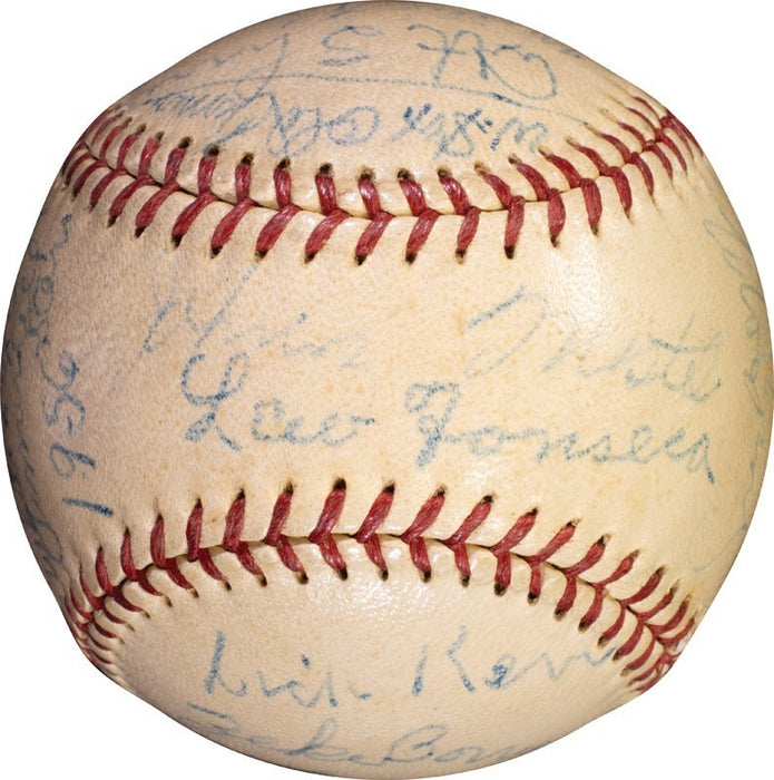 Red Faber Ed Walsh Ray Schalk Moe Berg Hall Of Fame  Signed Baseball Beckett