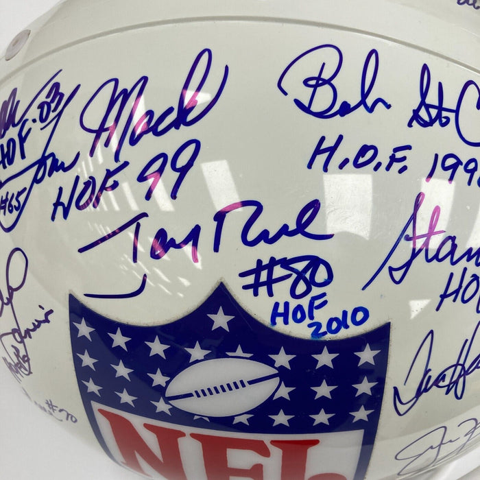 NFL Hall Of Fame Multi Signed Helmet 32 Sigs Joe Montana Jerry Rice Jim Brown