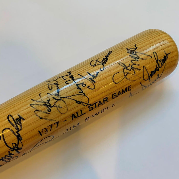 Rare 1977 All Star Game Team Signed Game Issued Bat 14 Sigs Willie Mays JSA COA