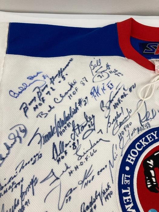NHL Hall Of Fame Signed Hockey Jersey With 65 Signatures! Wayne Gretzky JSA COA