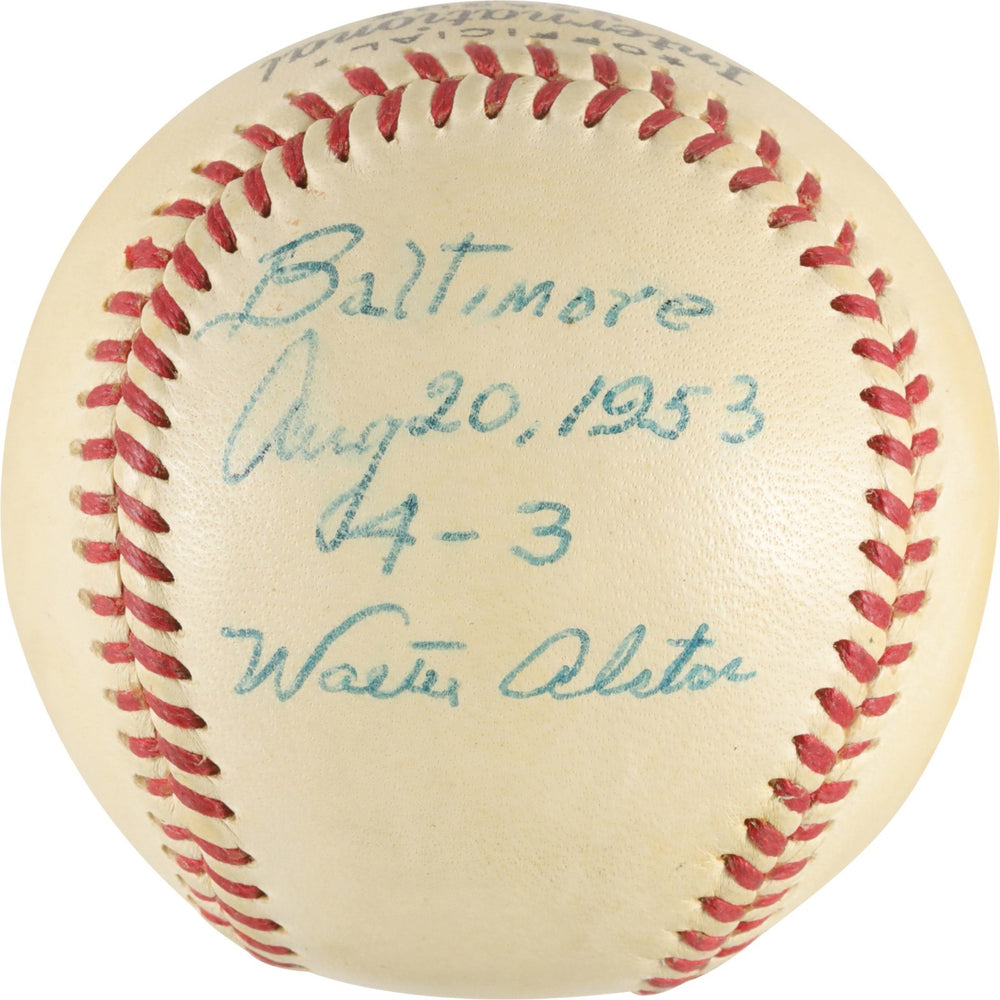 Beautiful Walt Alston Single Signed Vintage 1953 Baseball PSA DNA COA