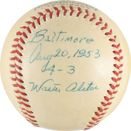 Beautiful Walt Alston Single Signed Vintage 1953 Baseball PSA DNA COA