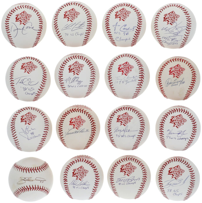 1998 New York Yankees WS Champs Team Signed Baseball Collection 51 Balls JSA COA