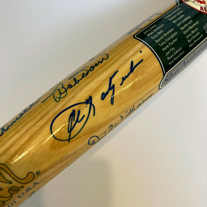 1967 Boston Red Sox AL Champs Team Signed Baseball Bat Carl Yastrzemski JSA COA