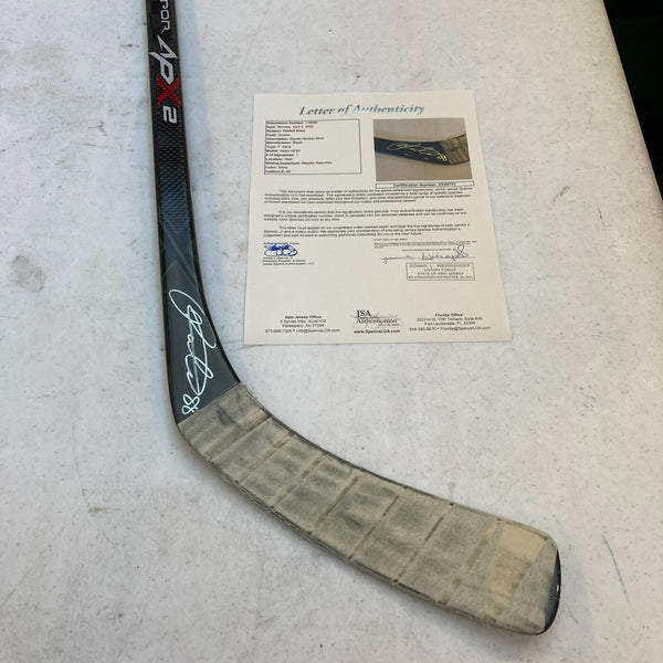 Patrick Kane Signed 2014 Game Used Hockey Stick Championship Season JSA COA