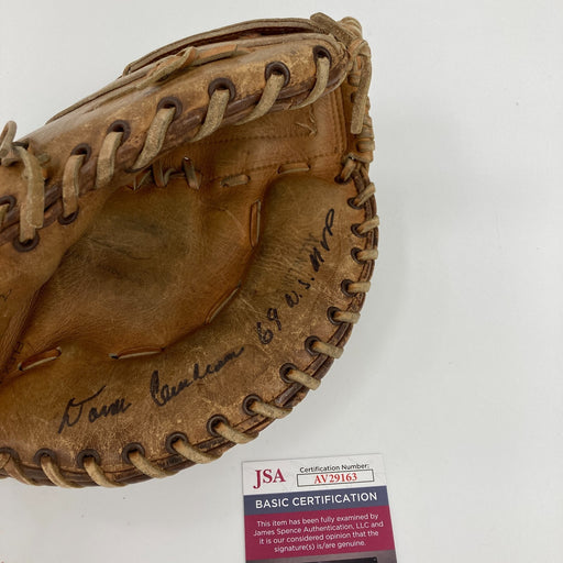 Donn Clendenon Signed 1960's Game Model First Base Glove Mitt JSA COA