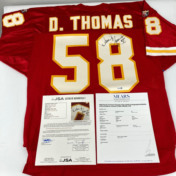 Derrick Thomas Signed Game Used 1998 Pro Bowl Battle Of Gridiron Jersey MEARS 10