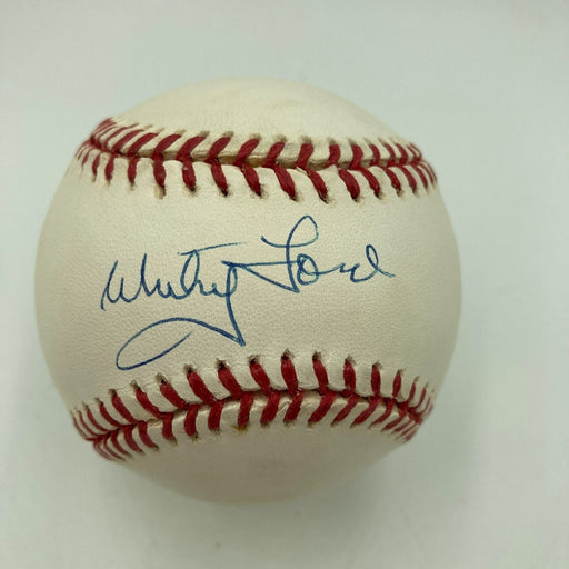 Nice Whitey Ford Signed Official American League Baseball JSA COA