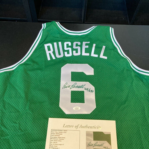 Rare Bill Russell Signed 1992-93 Boston Celtics Pro Cut Authentic Jersey JSA COA