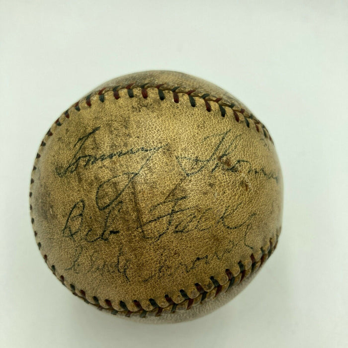 1927 Chicago White Signed Game Used Baseball Bibb Falk Willie Kamm JSA COA