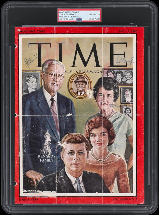 Robert F. Kennedy Ted Kennedy & Rose Kennedy Signed 1960 Time Magazine PSA DNA