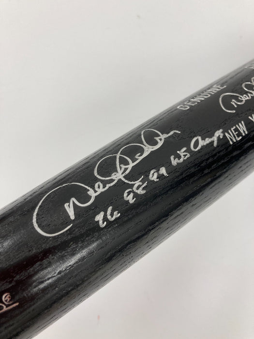 Derek Jeter 1996, 1998, 1999 W.S. Champs Signed Game Model Baseball Bat JSA COA