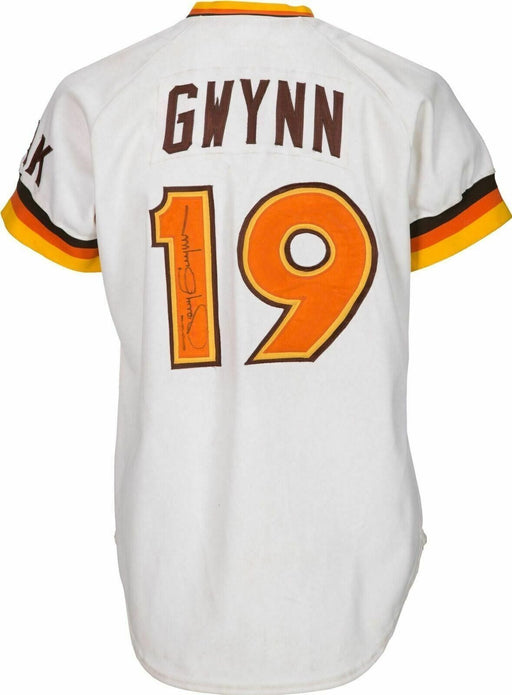 1984 Tony Gwynn Signed Game Issued San Diego Padres Jersey PSA DNA & SGC COA