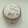 Beautiful Nolan Ryan Signed Heavily Inscribed Career STAT Baseball MLB Authentic