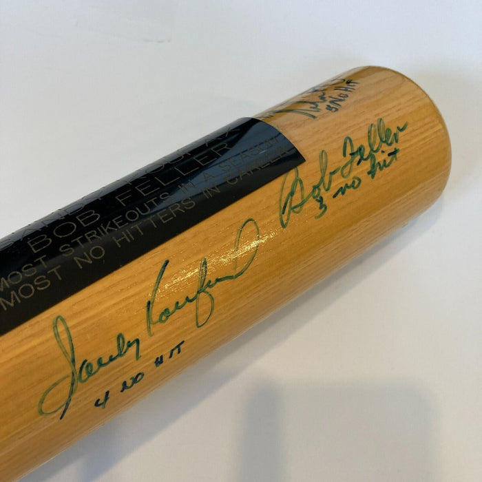 Sandy Koufax & Nolan Ryan No Hitter Signed Inscribed Baseball Bat JSA COA
