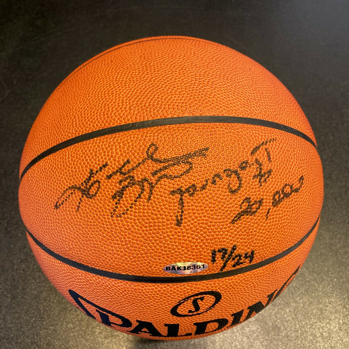 Kobe Bryant "Youngest To 20,000 Points" Signed NBA Game Basketball UDA & JSA COA