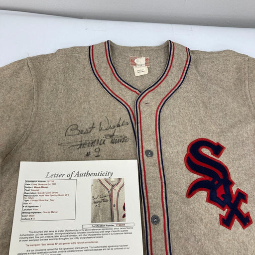 Minnie Minoso Signed 1950's Chicago White Sox Game Model Jersey JSA COA