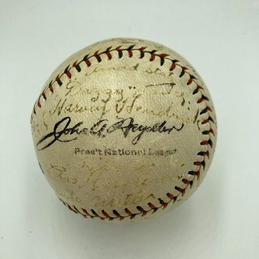 1927 Brooklyn Dodgers (Robins) Team Signed Baseball Dazzy Vance Max Carey JSA