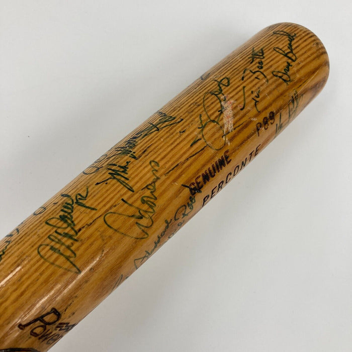 1984 Seattle Mariners Team Signed Jack Perconte Game Used Baseball Bat