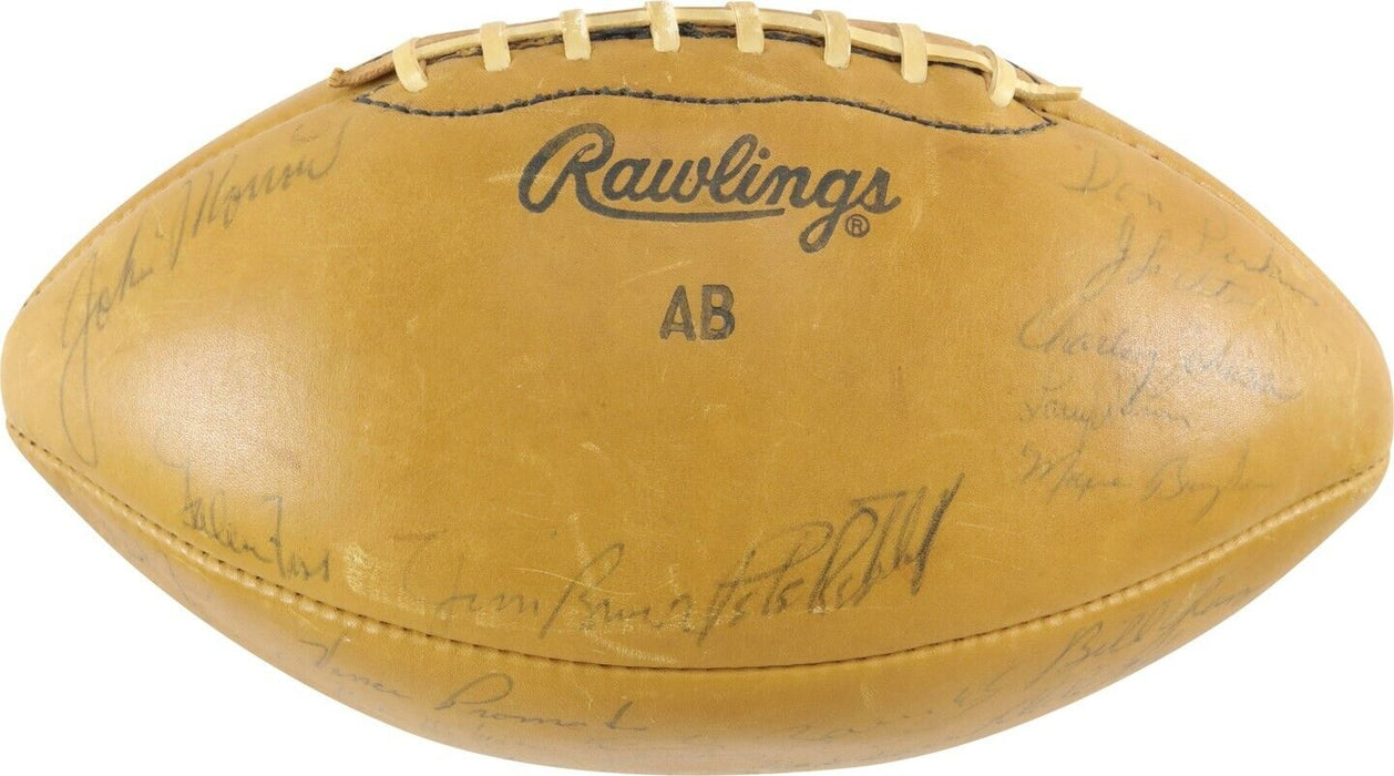 1963 Pro Bowl Team-Signed Football with Jim Brown JSA COA