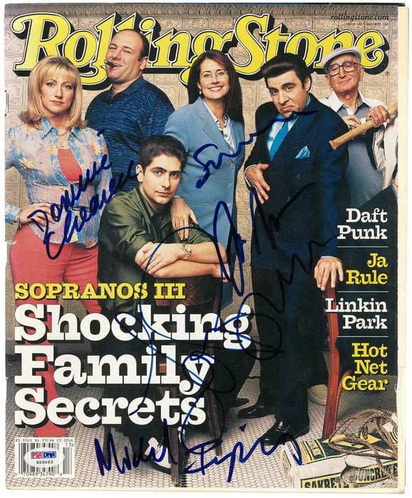 The Sopranos Cast Signed Rolling Stone Magazine 12 Signature PSA DNA COA