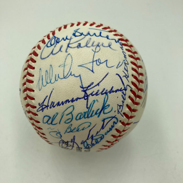 Willie Mays Hank Aaron Hall Of Fame Multi Signed Baseball JSA COA