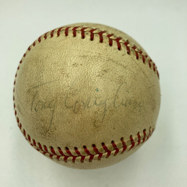 Tony Conigliaro Single Signed Vintage Baseball JSA COA