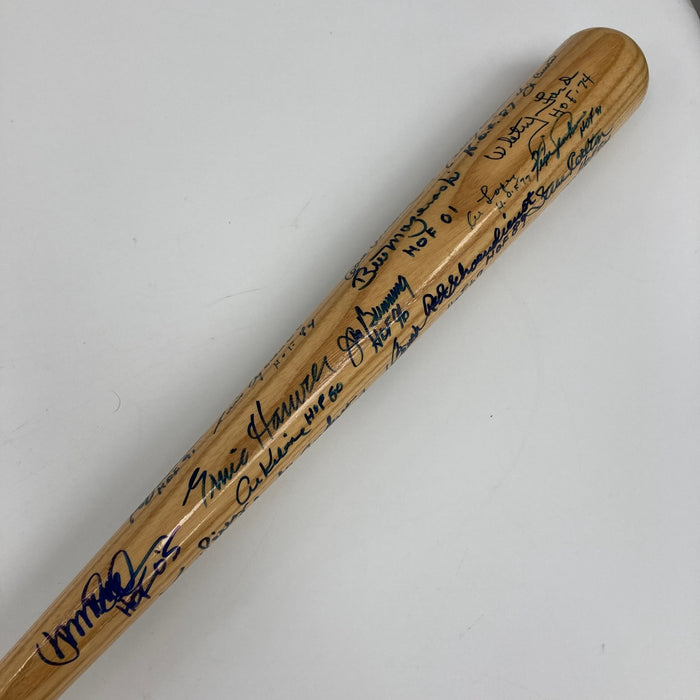 Beautiful Hall Of Fame Multi Signed Cooperstown Baseball Bat W/Inscriptions JSA
