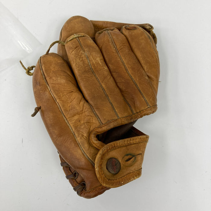 Lew Burdette Signed 1950's Game Model Baseball Glove JSA COA