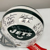 1969 New York Jets Super Bowl Champs Team Signed Authentic Game Helmet Steiner