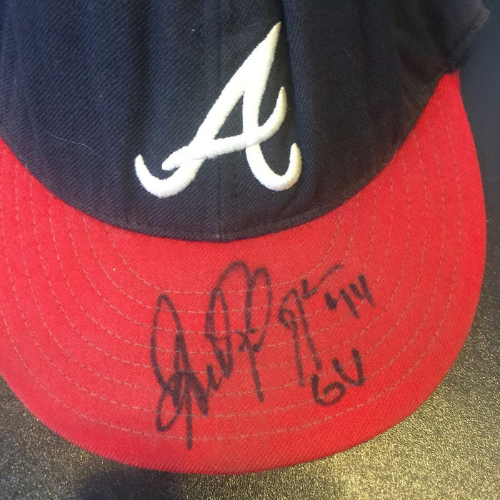 Andres Galarraga Signed 1998 Game Used Atlanta Braves Hat Cap PSA DNA COA