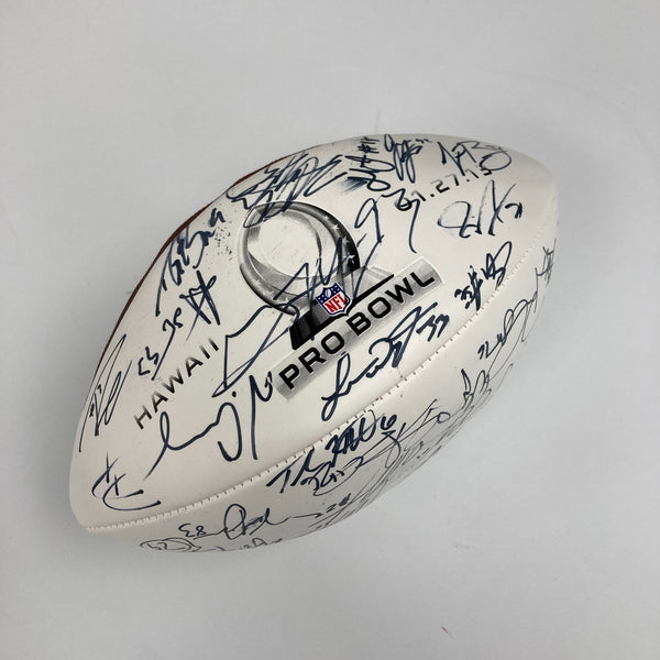 2013 Pro Bowl Team Signed Football Drew Brees Eli Manning JSA COA