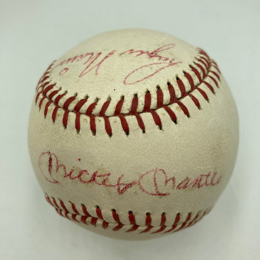 Mickey Mantle & Roger Maris Signed 1960's American League Cronin Baseball JSA