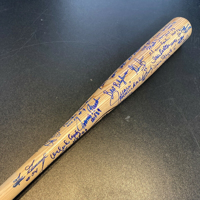 Stunning Hall Of Fame Multi Signed Bat With Inscriptions 40+ Signatures JSA COA