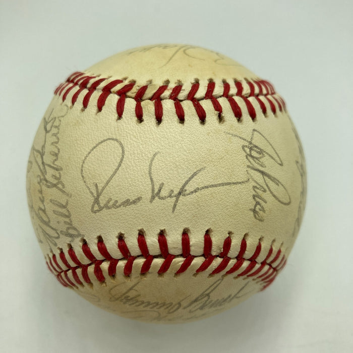 1981 Cincinnati Reds Team Signed Official National League Baseball Johnny Bench