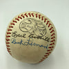 Earl Averill Burleigh Grimes Waite Hoyt Hall Of Fame Multi Signed Baseball JSA