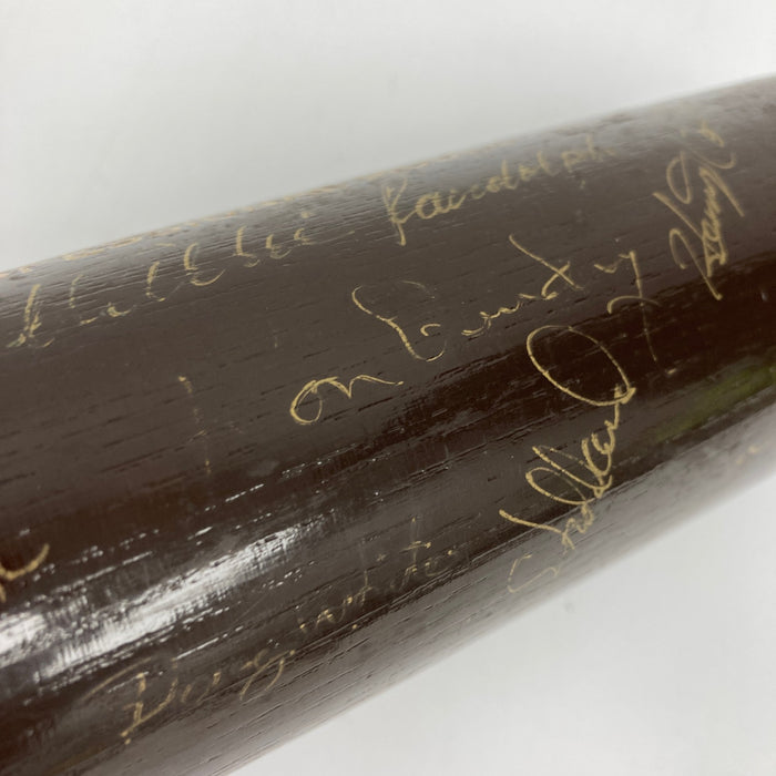 1986 New York Yankees Team Signed Game Used Bat Rickey Henderson Winfield JSA