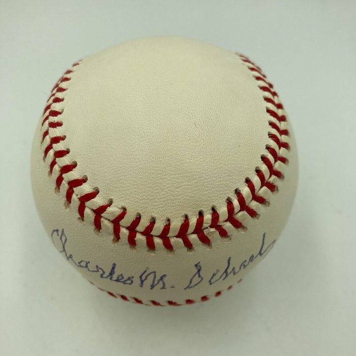 Charles M. Schulz Peanuts Single Signed National League Baseball With JSA COA