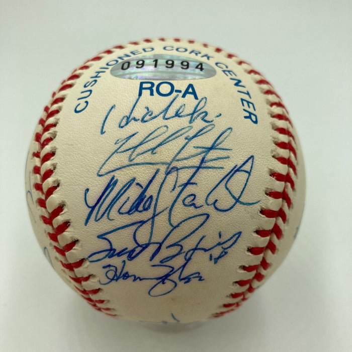 1998 New York Yankees World Series Champs Team Signed Baseball Derek Jeter JSA