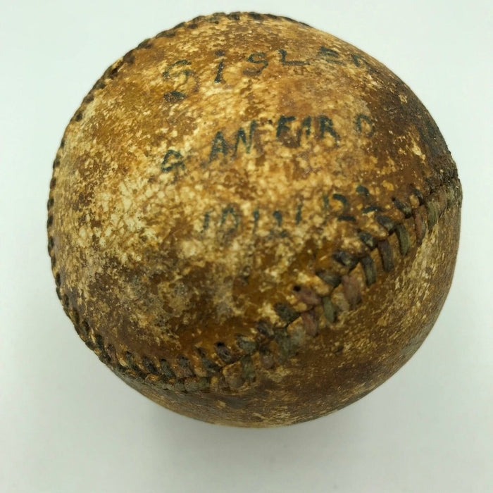 George Sisler 1922 Single Signed Game Used American League Baseball With JSA COA