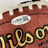 Terry Bradshaw Howie Long Cris Collinsworth James Brown Signed NFL Football JSA